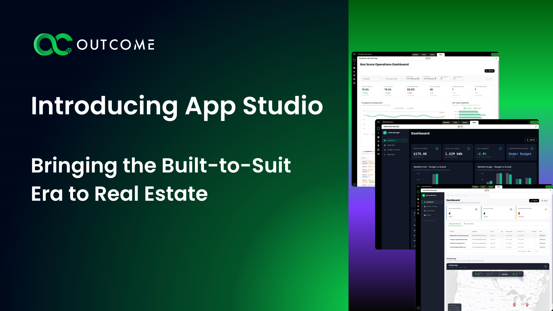 Outcome Launches App Studio, Bringing the Built-to-Suit Era to Real Estate
